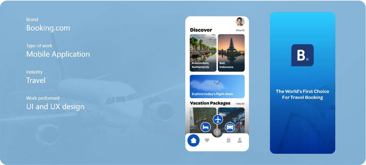 Booking.com mobile redesign case study thumbnail