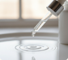 Close-up of hyaluronic gel texture