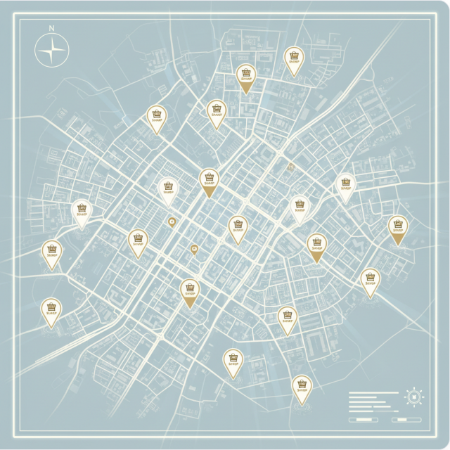 Stylized radar-map graphic used in the DealScout AI desktop dashboard's local-radar panel