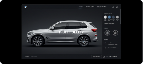 Finished dark desktop homepage concept