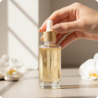 Bakuchiol serum bottle with botanical ingredients