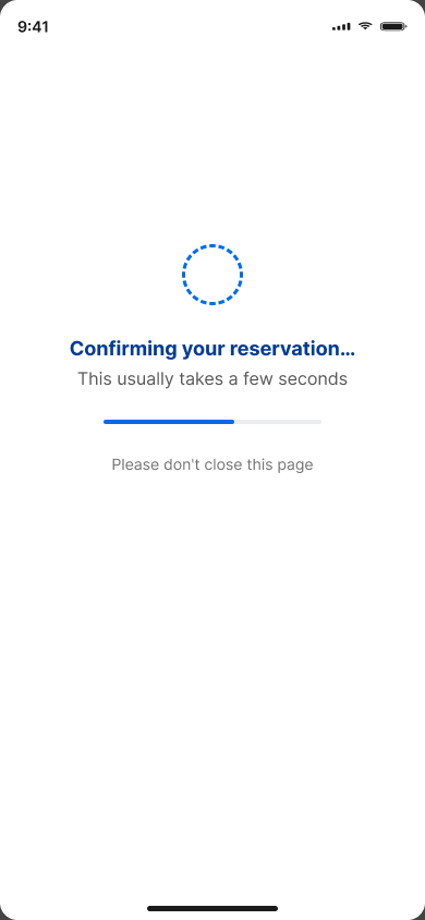 Supporting state: reservation processing